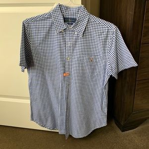 Ralph Lauren Slim Fit Short Sleeve Button Up Shirt Size Large